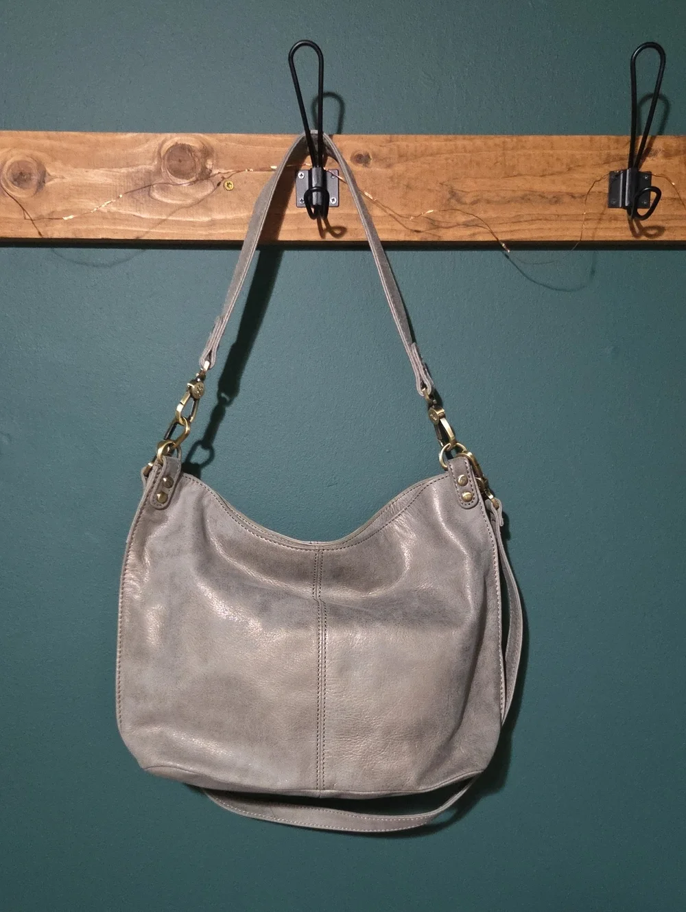 Hobo International Pier Shoulder Bag - Granite Gold Metallic